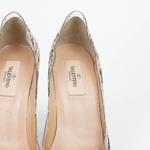 Valentino Garavani Snakeskin Heels‎ Size 37 EUR 6.5 US - Picture 10 of 16